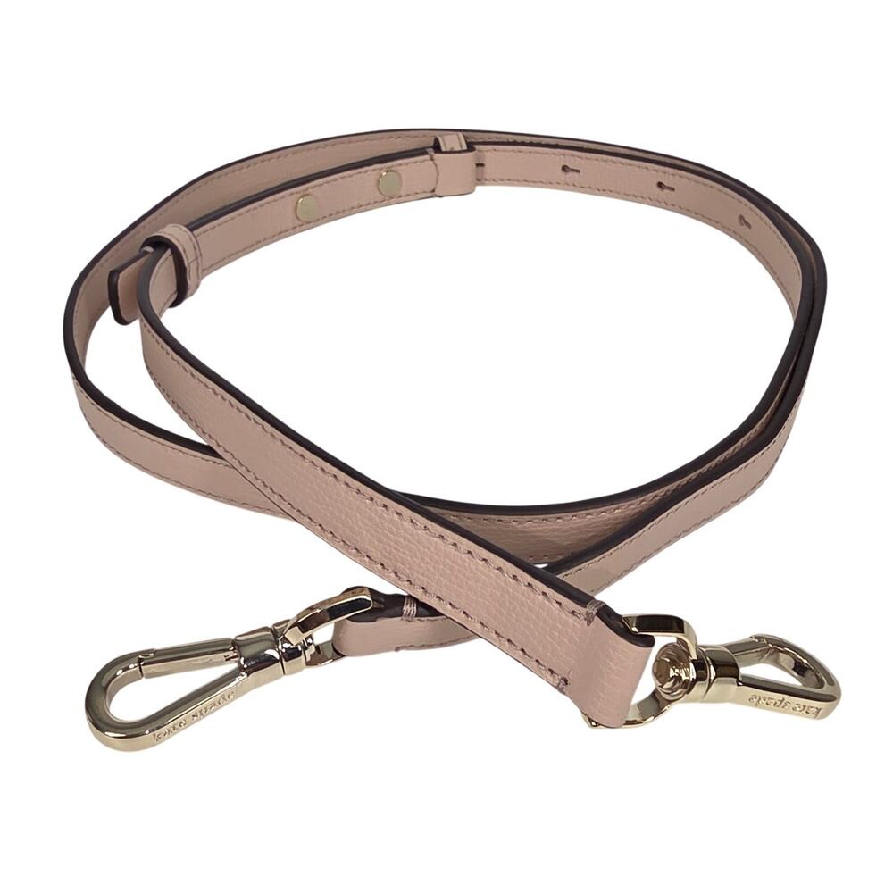 KATE SPADE ADJUSTABLE LEATHER STRAP – LIGHT PINK – SILVER HARDWARE – 26"